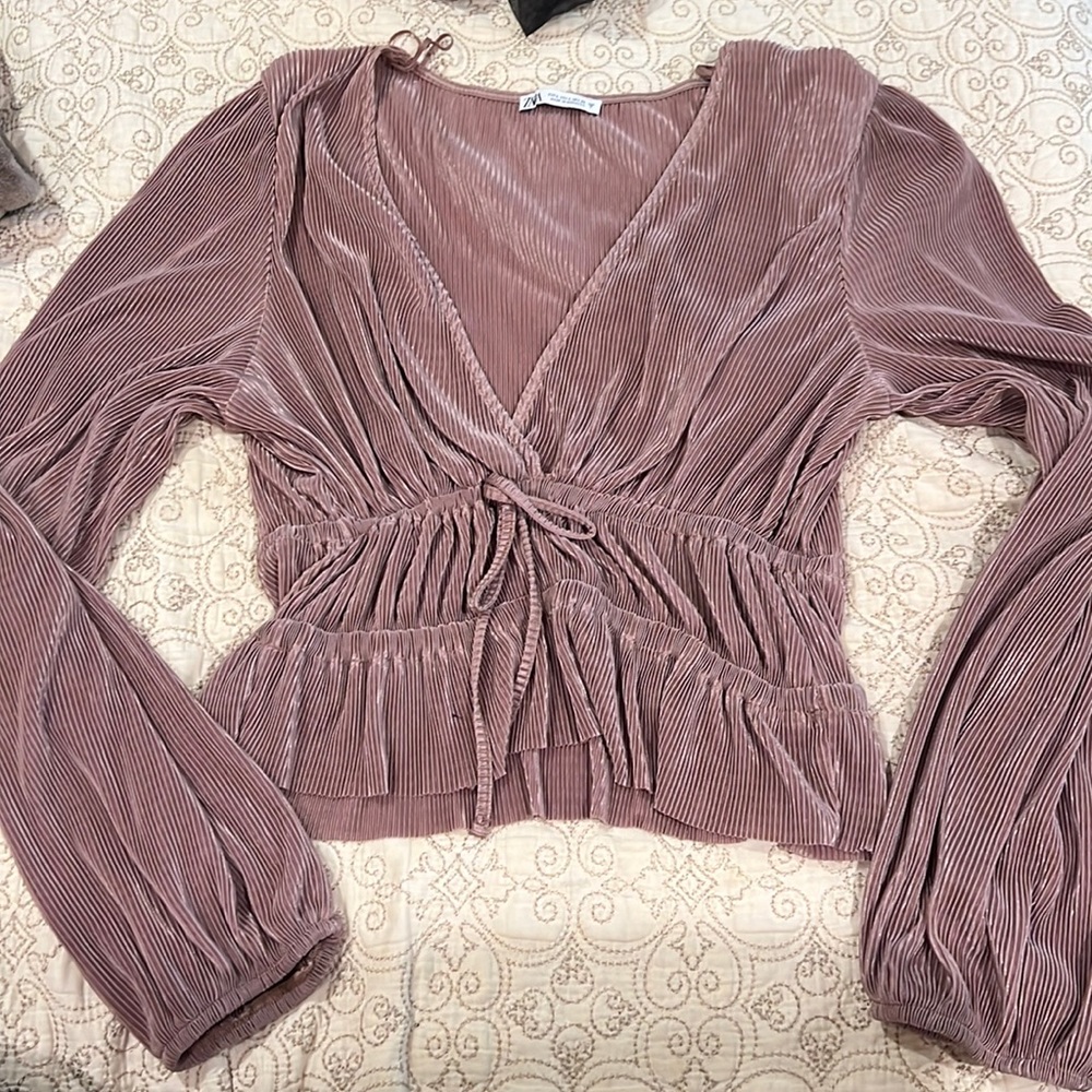Zara brown blouse